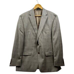 Lauren Ralph Lauren Men’s Blazer 44R Gray Wool Glen Plaid Classic Jacket Preppy